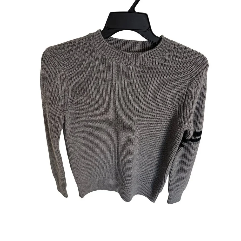 Label Brand Go To Sweater Size XS Light Gray Heavy Knit NWT Wool Merino